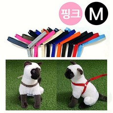 지엠펫 강아지 하네스 스카이워크 Y형 핑크 M 산책 가슴줄 1개입