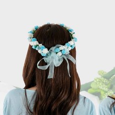 단디 화관 면사포 셀프브라이덜샤워, 화이트