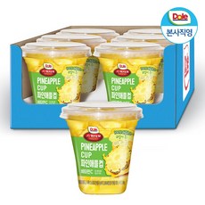 dole 돌 후룻컵 간편 컵과일 통조림 3종 - 파인애플 망고 복숭아, 198g, 6개