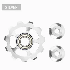 [호환제품] 로라11T 자전거 뒷 변속기 자키 휠 산악 알루미늄 가이드 풀리 도로 롤러, 03 silver, 03 Silver