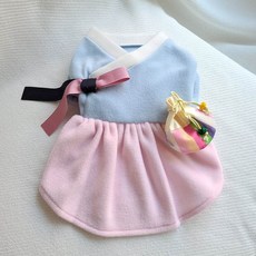 글 뽀송 강아지 한복, 원피스, 1개