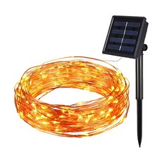 고란 태양열 조명 전구 전등 태양광 정원등 가로등 야외조명등 수목 문주등, 노란빛 32m 300LED