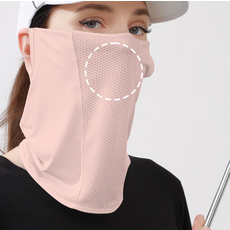 스포츠 햇빛가리개 골프 등산 안면 마스크 자외선차단, 1개, 핑크