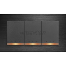 JYE中一 月光系列-摩登黑 開關蓋板組1.2.3切 (附發票), 三開JY-N5352-MRB