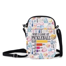 MNIGIU 재미있는 스포츠 테마 선물 왜 내가 피클볼에서 지는지 크로스백 피클볼 플레이어 숄더백 라켓볼 애호가 선물 기발한 하트 심장 의사 해부학 지갑 가방 ICU 간호사, MNIGIU 재미있는 스포츠 테마 선물 왜 내가 피클볼