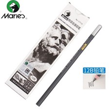 素描套裝美術用品2B鉛筆套裝 全套學生繪畫工具 鉛筆盒 炭筆碳筆, 12B一盒12支, 1個