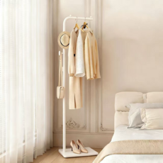 티야드 ㄱ자 튼튼한 철제 인테리어 스탠드 옷걸이 행거, 화이트