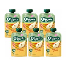 영국 1등 퓨레 오가닉스 [망고 배 그래놀라 ] 유기농 과일 퓨레 아이 이유식 유아식 돌아기 오트밀 간식, 망고+배+그래놀라, 600g, 1박스