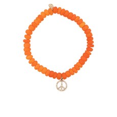 시드니에반 14K 옐로 골드 오팔 참 브레이슬릿