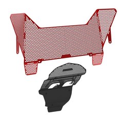 오토바이 라디에이터 실린더 엔진 가드 컴플리트 파이크 랠리용, 4. red, 기본