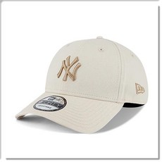 New Era 9FORTY 紐約洋基隊棒球帽, 米白, 1個