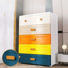 침실수납장 플라스틱 옷서랍장 5단 원룸수납장 미니, 폭 50cm 높이 82cm / 디자인 C