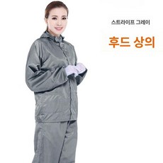 작업복 방진복 빅사이즈 클린룸 방제복 8xl 제전복 분할 연체 화이트 사이즈 방역복 전신, 그레이 후드 상의