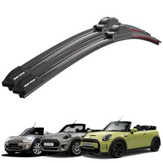 1+1 미니 쿠퍼 컨버터블 전차종 순정 호환형 초밀착 와이퍼 윈도우 브러쉬 와이퍼블레이드, T2-컨버터블R52(01-08)-450+475/A