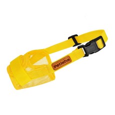 오늘멍냥 강아지 개 메쉬 소형견 중형견 대형견 애견 입마개, 1개, 옐로우 L