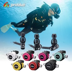 problue RO-27 可調式二級頭潛水調節器，輕巧耐用，呼吸順暢，多色可選，潛水愛好者必備, 黑
