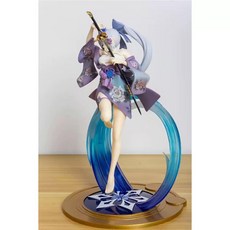 低價出清 原神 凌華 白鷺 歸庭 拔刀 神裡綾華 和服 浴衣 戰鬥場景 盒裝 25cm, 1個