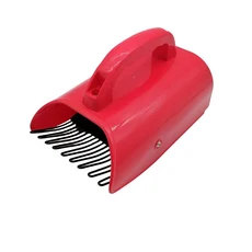 손잡이 블루베리 피커 철 정원 도구 베리 따기 수동 갈퀴, [01] 빨간, 01 빨간