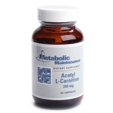 METABOLICMAINTENANCE 乙酰左旋肉鹼 250 毫克膠囊, 60顆, 1罐