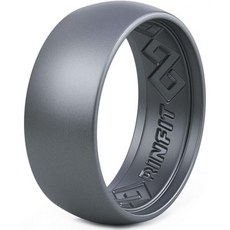 남성용 린핏 실리콘 링 폭 9mm 두께 2mm - 웨딩 밴드 스텝 엣지 스포츠 및 운동용 고무 특허받은 디자인