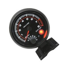 블랙 자동차 타코미터 시프트 라이트 범위 내장형 조절 백라이트 밝기, 1개