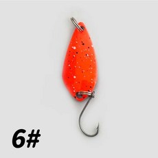 YU CHU 勺型路亞馬口亮片 溪流釣必備 輕巧易拋投, 1個, 6#,3.5g