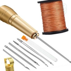 하다스 가죽바늘 DIY 가죽 바느질키트 갈색