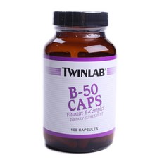 TWINLAB 維他命B群膠囊, 100顆, 1罐