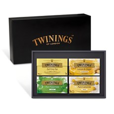 트와이닝 시그니처 티 에디션 선물 세트, 1세트, 얼그레이 25p + 레몬 진저 25p + 퓨어 카모마일 25p + 퓨어 페퍼민트 25p + 쇼핑백