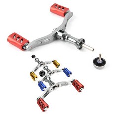 CNC알루미늄 듀얼핸들 릴 손잡이 다이와호환가능 릴 핸들 스피닝릴 노부 릴수리 릴개조 수리용핸들/스피닝릴/낚시릴, 블루