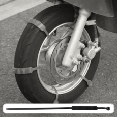 빠르게 장착하는 오토바이용 스노우체인 케이블타이형 1개 비상용 간이 일회용체인, 1L