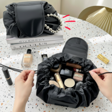 나나스윗 한큐 복조리 여행용 화장품 파우치 대용량 블랙