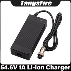 호환54.6V 4A 리튬 배터리 스마트 충전기 13S 48V 이온 팩 DC-XLR-GX16-GX12-XT60-XT90, 01 KR, 08 RCA