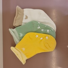 [아가방]강남점* 파스텔톤의 배색들로 발랄한 느낌을 주는 단말 / 3세트로 골라신는 즐거움 / 미끄럼방지