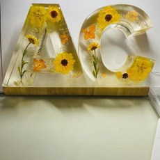 알파벳 이니셜 장식품 장식 홈데코 아크릴 레진 영어, C