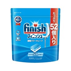 易油網 FINISH 亮碟 洗碗錠 洗碗粉 日本原裝 洗碗機清潔 洗碗球 洗碗機, 1個, 日本酵素配方 52顆#01421