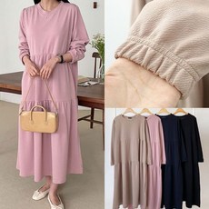 마미누리긴팔 엘로 캉캉 롱원피스 A라인 빅사이즈 임산부 임부복원피스 177074