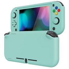 EXtremeRate PlayVital Black Protective Grip Case for Nintendo Switch Lite Hard Cover Protector fo, 미스티 그린