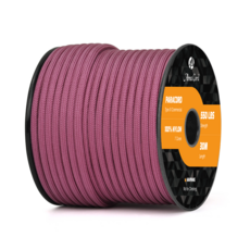 [10+1이벤트] 군용등급 550 파라코드 4mm 30m TypeIII 7심 100%나일론 낙하산 줄 캠핑 야외 활동 DIY 프로젝트, 베리 퍼플