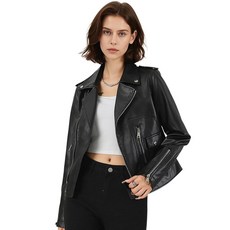 MATEAM 인조 가죽 재킷 클래식 오토바이 블랙 PU 쇼트 모토 바이커 아웃웨어 코트 블랙. 스몰