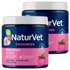 NaturVet 대용량 고양이 강아지 눈 영양제 240정 루테인 강아지 눈물 영양제 네이처벳 영양제, 2개, 눈물개선/눈건강, 120정