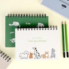 휴대용 스케치노트 75매 드로잉북 도화지 그림연습장, 랜덤1개