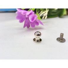 五金配件 皮雕材料 皮帶搭扣 原子扣 和尚頭 古銅色 銀色 淺金色 古掃黑金色 愛心手工材料鋪, 6mm銀色, 古銅色、銀色、淺金色、古掃黑金色