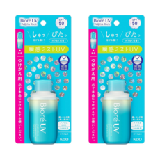 비오레 UV 아쿠아리치 아쿠아 프로텍트 미스트 교체용 SPF50 PA++++ 60ml 2개