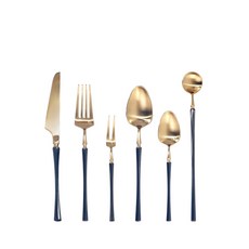 벨르 디저트 식기세트 골드블랙, 벨르 골드블랙 디저트포크 (10984), 1개