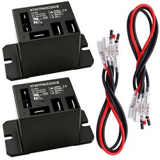 DC12V 30A SPDT 파워 릴레이 플랜지 장착 퀵 커넥트 터미널 와이어 미니 NT90-DC12V-10X, 단일 AC220V 2개 + 터미널 와이어