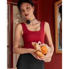 QUEEN YOGA瑜伽服專業高端時尚背心（內含胸墊）