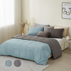 리치앤홈 한파용 솔리드 알러지케어 구스이불 풍성하고 포근한 겨울 솔리드, 민트