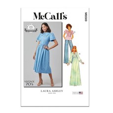 McCall's Laura Ashley 빈티지 1970년대 미세스 드레스 및 탑 바느질 패턴 패킷 디자인 코드 M8569 6-8-10-12-14 멀티컬러 329038, McCall's Laura Ashley 빈티지 1970