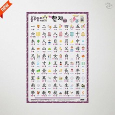 한자 사운드 벽보 1개입 학습 유아 한자 낱말 포스터 아이방 인테리어 교구 아이교육 학습자료